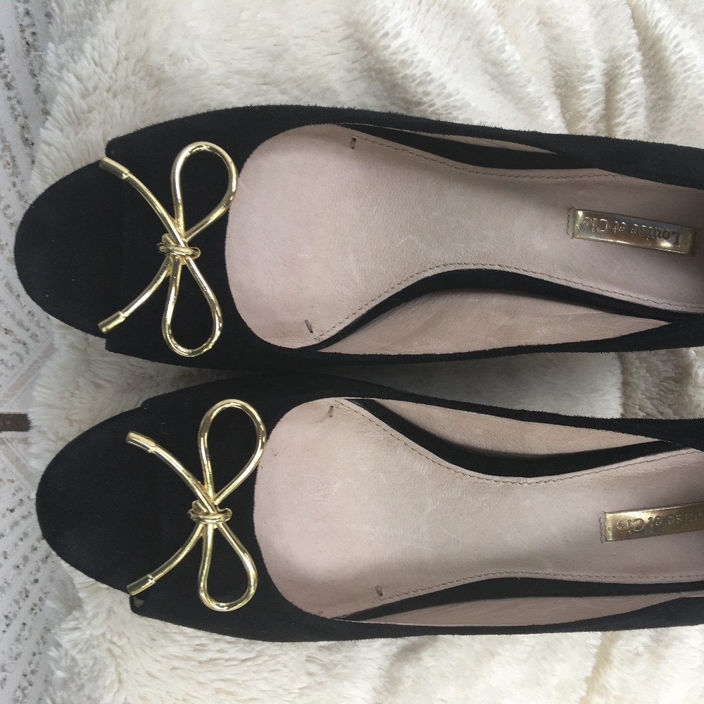 Louis et Cie bow peep toe pumps